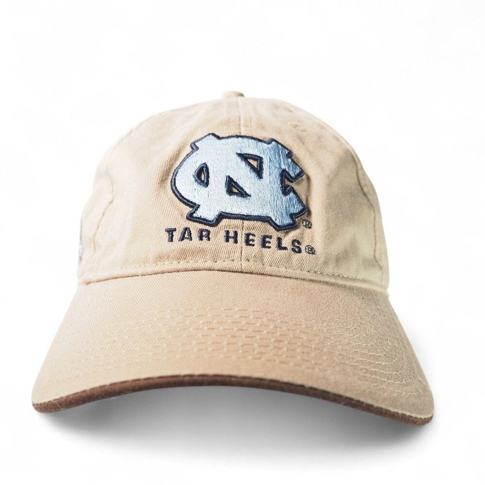 NCAA Vintage Carolina Tar Heels Khaki Strapback Hat‎ Adjustable OS